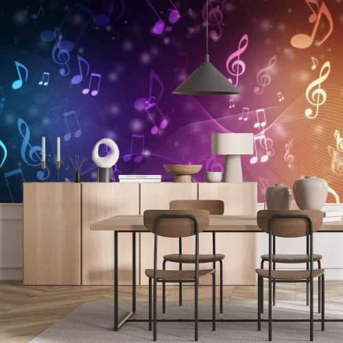 Fotobehang Kleurrijke achtergrond met noten