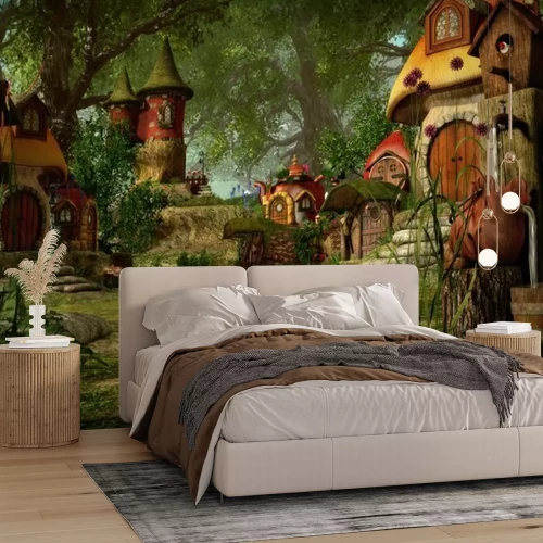 Fotobehang Fantasie stad van elfen