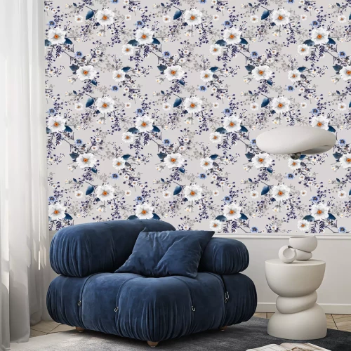 Behang Wilde bloemen in bloei