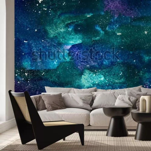 Fotobehang Kosmos in aquarel