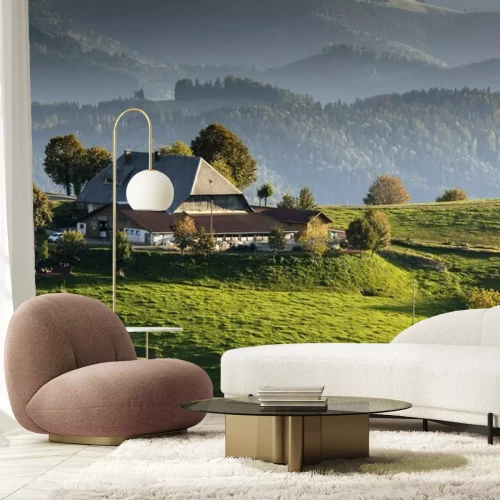 Fotobehang Weide op de boerderij