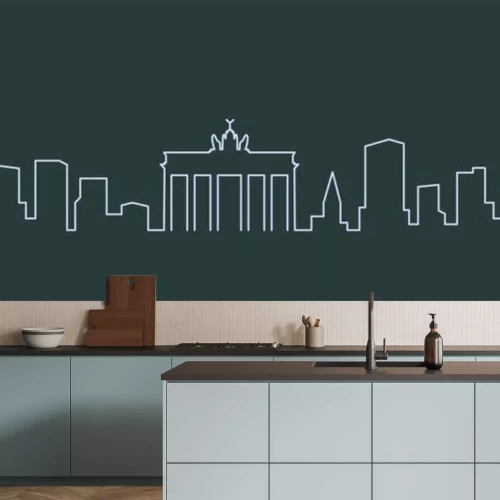 Sticker Enkele lijnshorizon van Berlijn