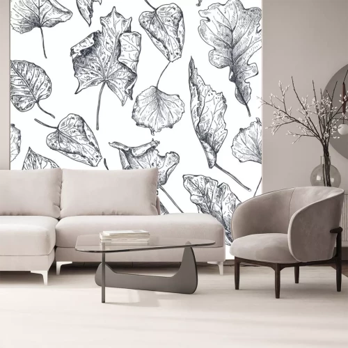 Sticker Droge herfstbladeren