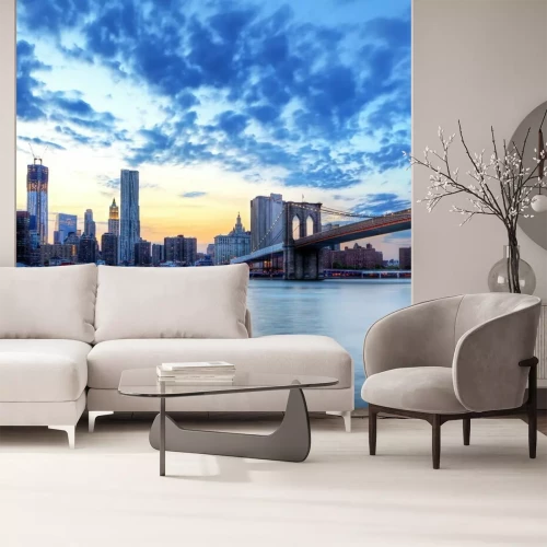 Fotobehang Panoramisch uitzicht op een stad in de VS