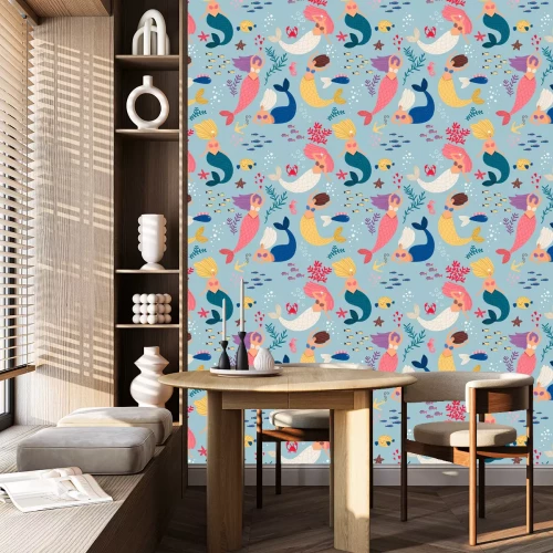 Behang Kleurrijke zeemeerminnen