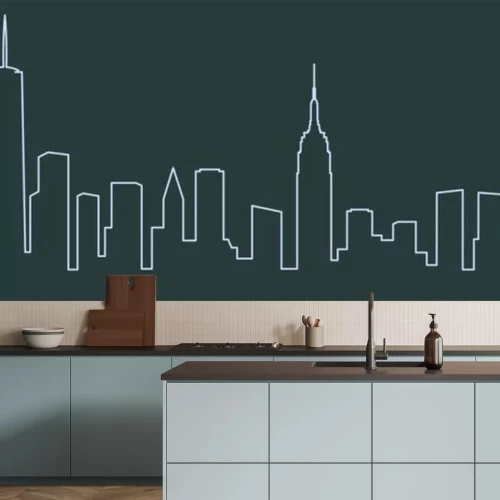 Sticker Skyline van New York enkele lijn