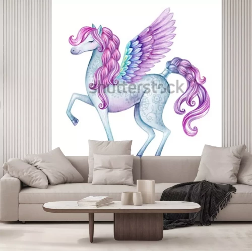 Sticker Roze Pegasus