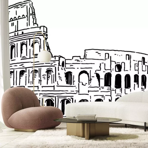 Sticker Colosseum Rome tekening vector