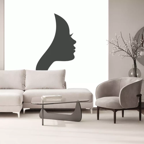 Sticker Mooi profiel van jonge vrouw pictogram