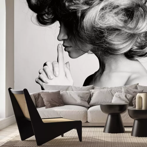 Fotobehang Sensuele vrouw in profiel