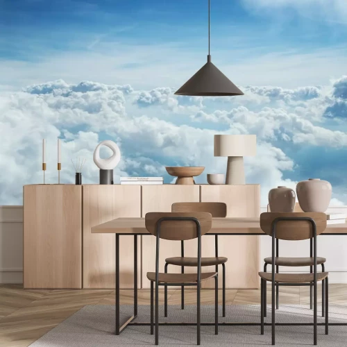 Fotobehang Ruimtelijk zicht van wolken