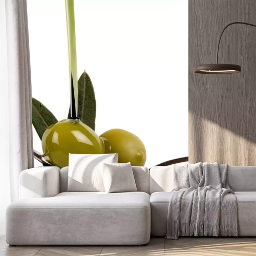 Sticker Olijven op een lepel gegoten met olie