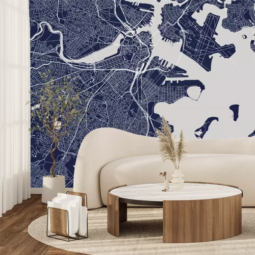 Sticker Stadsplattegrond van Boston