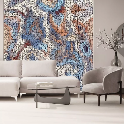 Sticker Een kleurrijke compositie in de esthetiek van barstende verf