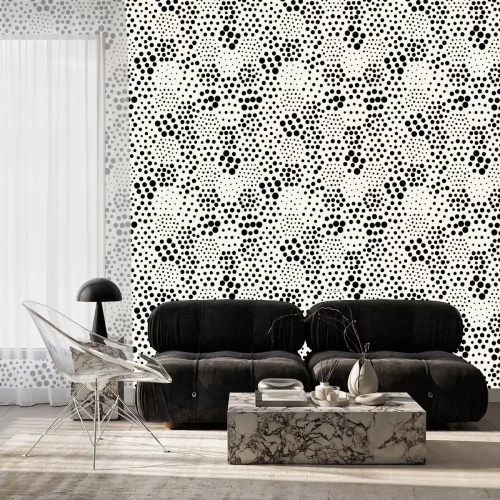 Behang Erwten op melkachtige achtergrond