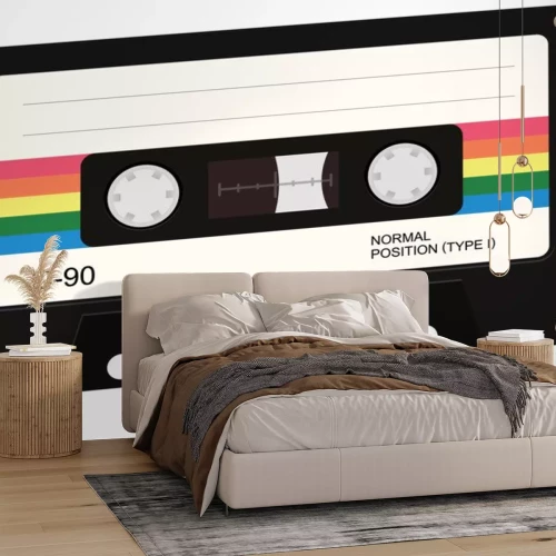 Sticker Cassette bandje. Vector illustratie