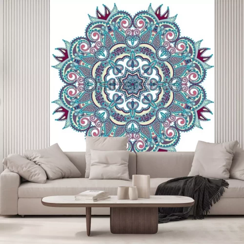 Sticker Cirkelornament, sierrond kant