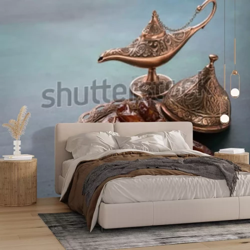 Fotobehang Aziatische oude lamp