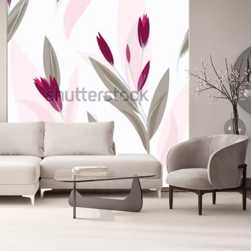 Sticker Bloemen met langwerpige knoppen