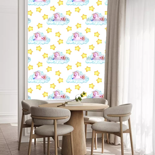 Behang Eenhoorn op een wolk