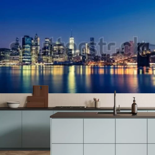 Fotobehang Avond panorama van New York