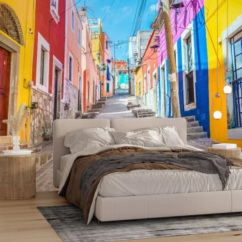 Fotobehang Kleurrijke straten in de stad