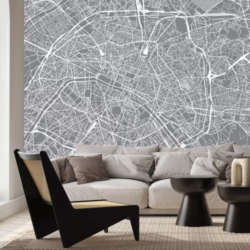 Sticker Stedelijke vector plattegrond van de stad van Parijs, Frankrijk