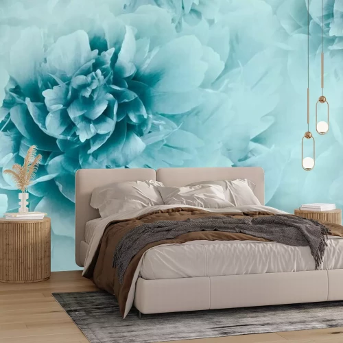 Fotobehang Turquoise lentebloem