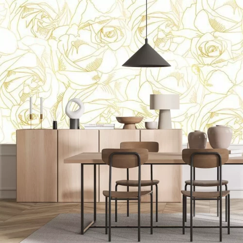 Sticker Subtiele bloemenafbeeldingen