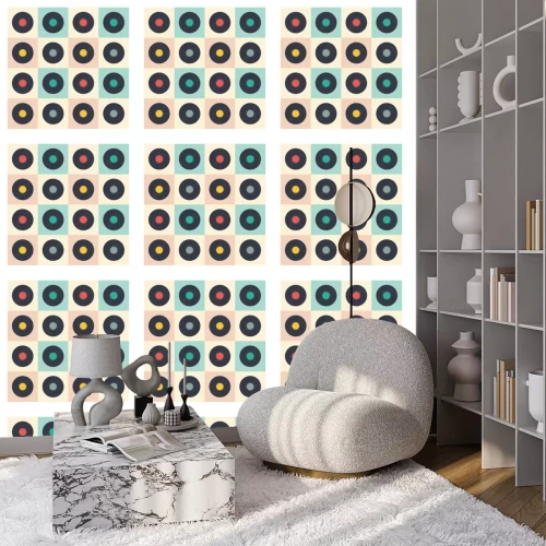 Behang Vinylplaten naadloos patroon