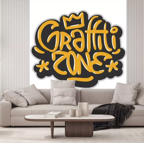 Sticker Hiphop-gerelateerde tag Graffiti beïnvloed etiket teken logo belettering voor t-shirt of sticker op een witte achtergrond. Vector afbeelding.