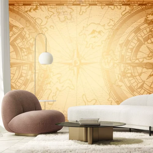 Sticker Oude nautische kaart lichtsjabloon