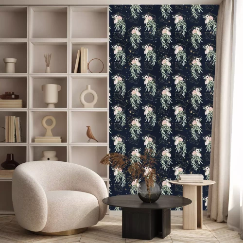 Behang Planten in geometrische kooien