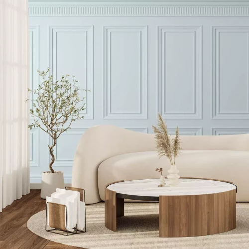 Fotobehang Witte achtergrond met stucwerk