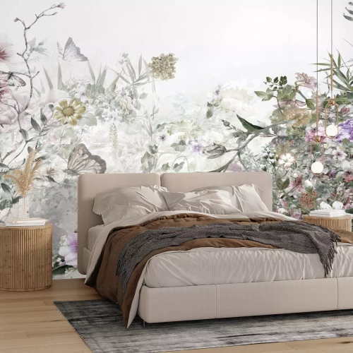 Fotobehang Een tuin vol planten