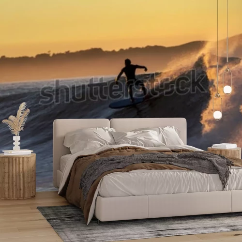 Fotobehang Watersporten bij zonsondergang