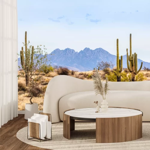 Fotobehang Woestijn en cactussen in Arizona