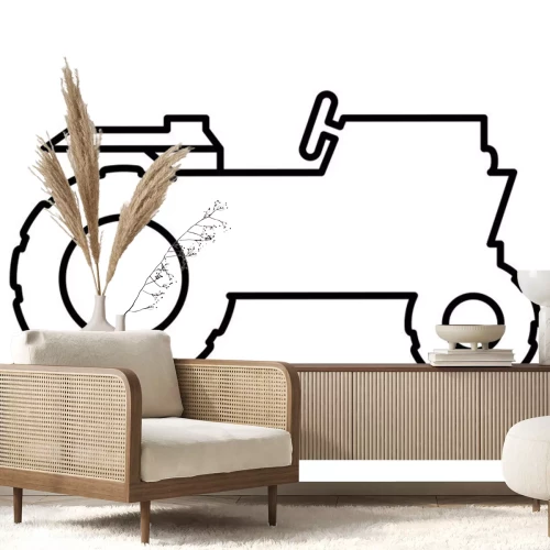 Sticker tractor landbouw silhouet pictogram