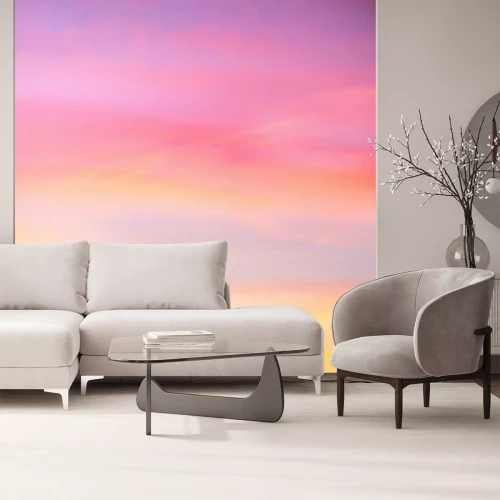 Fotobehang Pastelkleurhemel tijdens zonsondergang