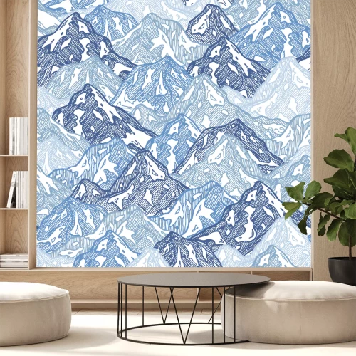 Sticker Bergen naadloos patroon. Leuke abstracte abstracte illustratie. Vector illustratie