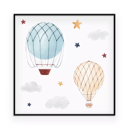 Poster Ballonnen tussen de sterren