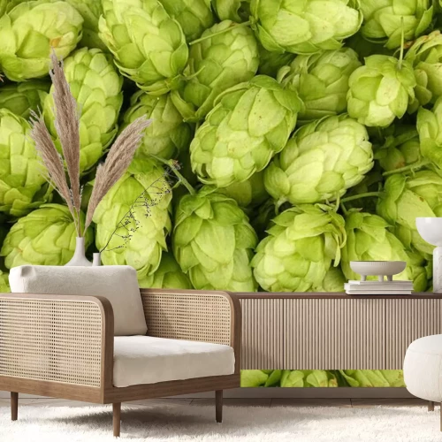 Fotobehang Verse groene hop