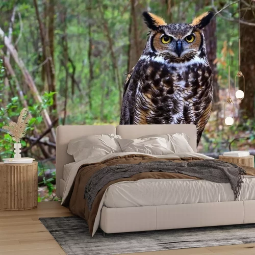 Fotobehang Bosvogel op een tak