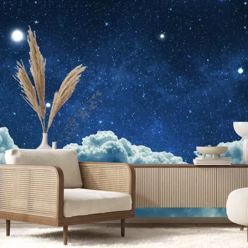 Fotobehang Wolken op een achtergrond van het heelal