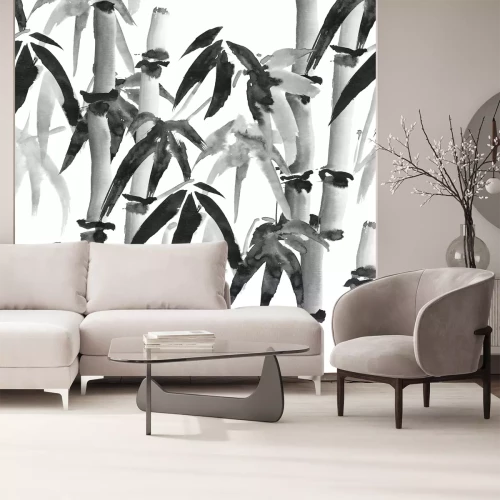 Fotobehang Aquarel bamboe