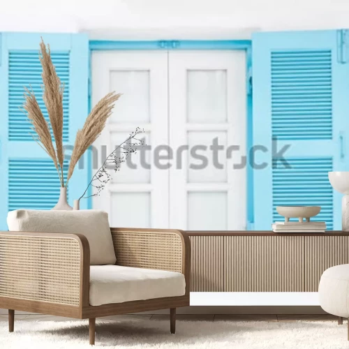 Fotobehang Grieken stijl ramen