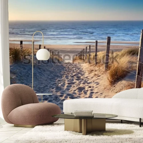 Fotobehang Landschap met de zee