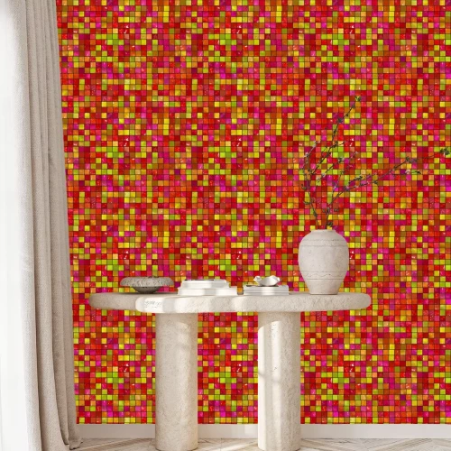 Behang Een mozaïek van sappige kleuren