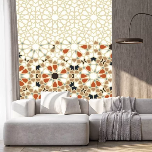 Sticker Veelkleurig mozaïek met een stermotief