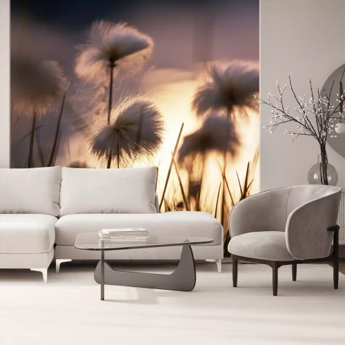 Fotobehang Bloemen in de grassprieten